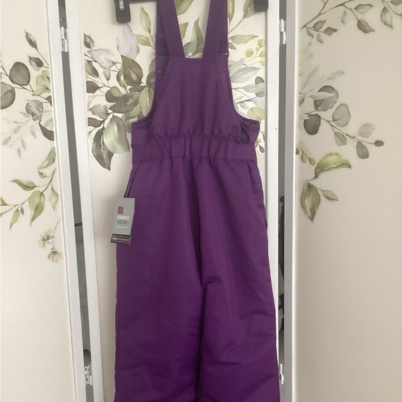 ❄️ NWT bib overalls snow ski pants Swiss Tech Kids Sz 4 - 5 XS New - Picture 4 of 7